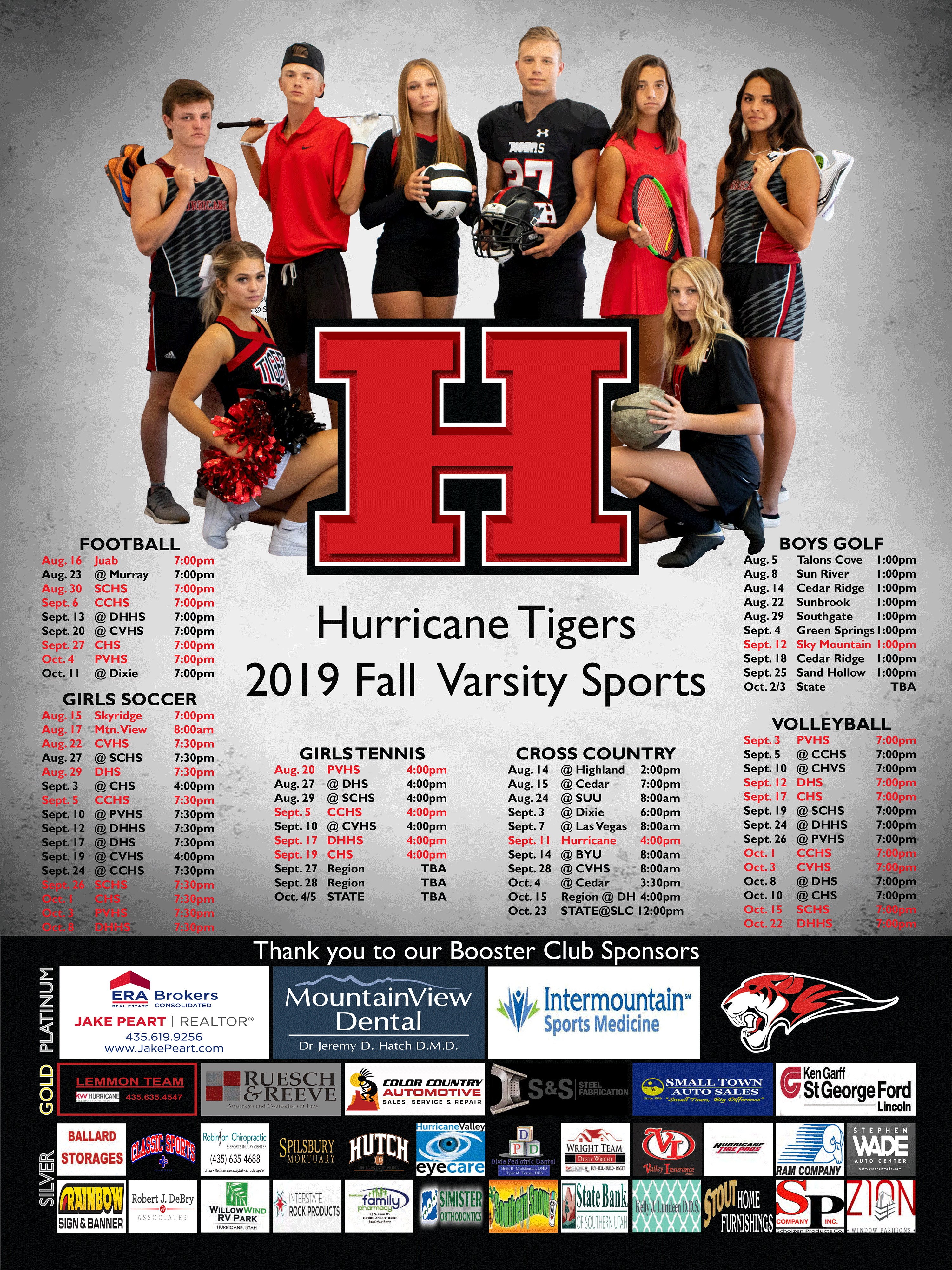 2019 20 Fall Sports Poster