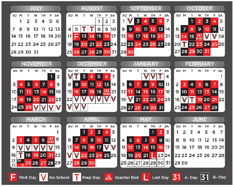 A B 24 25 Schedule