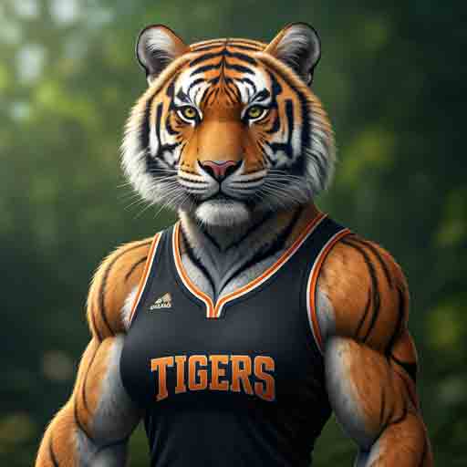 Girl Basketball Tiger