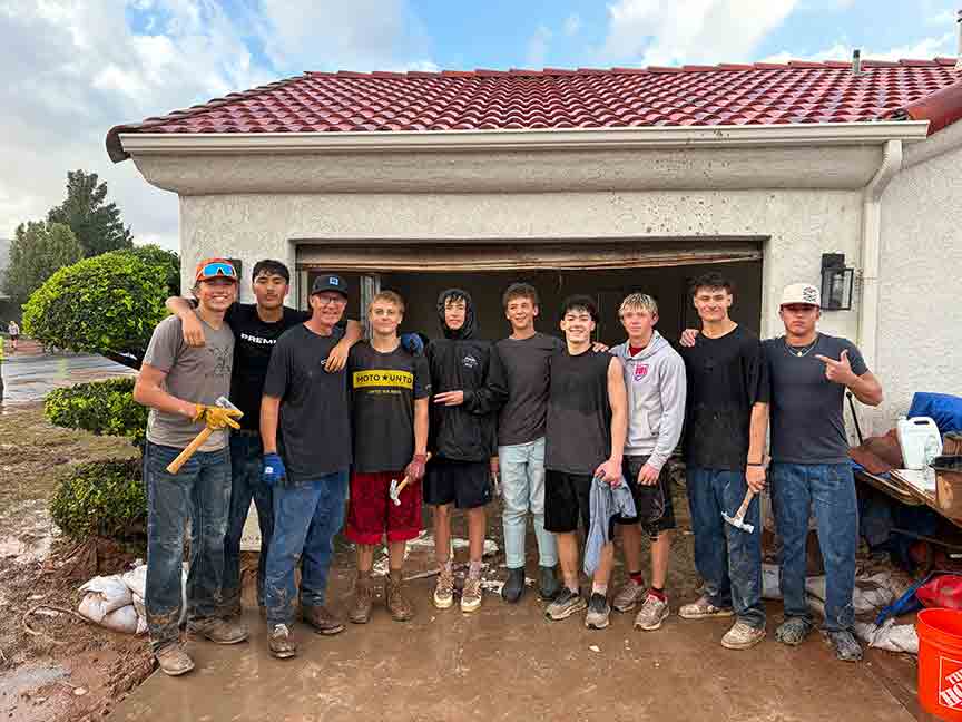 Students help with flood